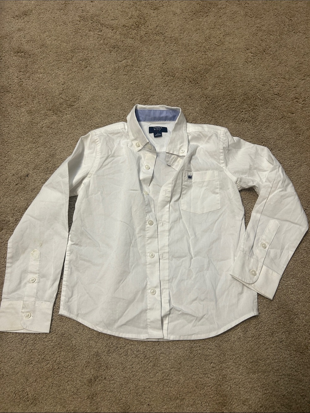 crown & ivy White Button-Down Shirt